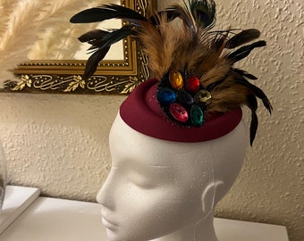 Pillbox Fascinator Hair Accessory MiniHat Wedding Racing