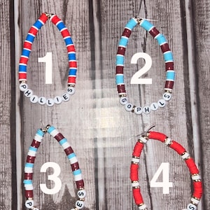 Phillies clay bead bracelet