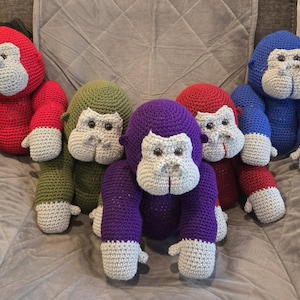 Crochet Gorilla Tag Plush: Gamer Gift, Custom Colors