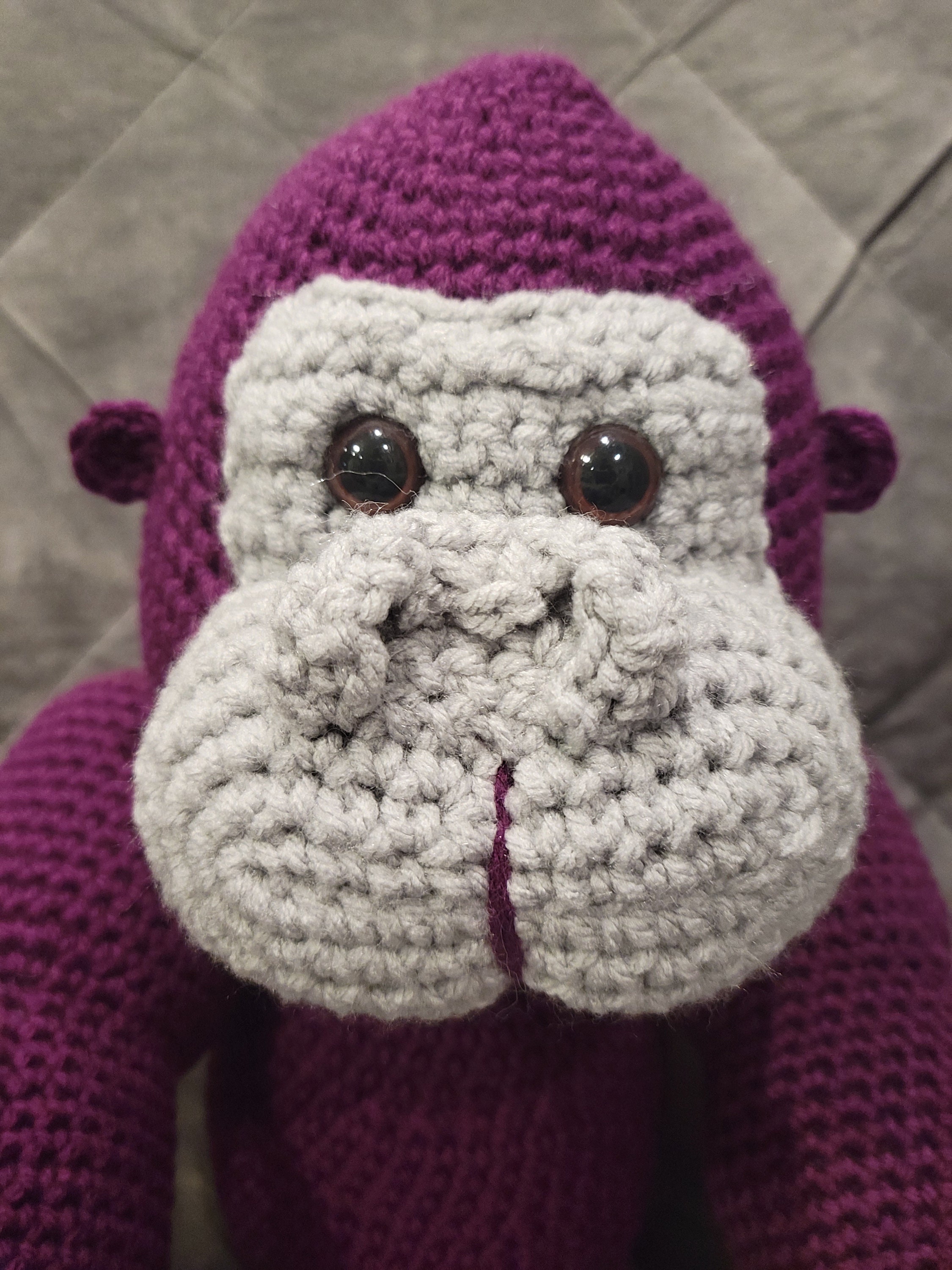 My nan made my gorilla tag character as a plush with crochet