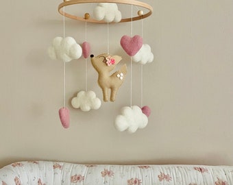 Baby Mobile/Mobile/Baby Mobile Felt/Baby Bed Mobile /Baby Room/Birth/Mobile Felt/Baby Crib/Deer Mobile/Mobile Baby