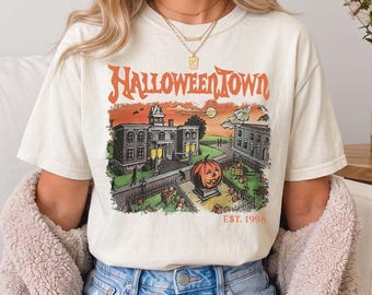 Comfort Colors Retro Halloweentown Shirt, Halloweentown Est 1998 T-shirt, Halloweentown University, Fall Tee