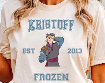 Camiseta Comfort Colors® Disney Frozen, camiseta Princesa Anna Elsa Olaf Kristoff Hans, camiseta Disney a juego