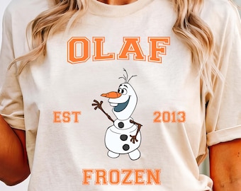 Camiseta Comfort Colors® Disney Frozen, camiseta Princesa Anna Elsa Olaf Kristoff Hans, camiseta Disney a juego