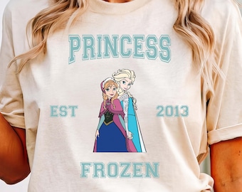 Camiseta Comfort Colors® Disney Frozen, camiseta Princesa Anna Elsa Olaf Kristoff Hans, camiseta Disney a juego