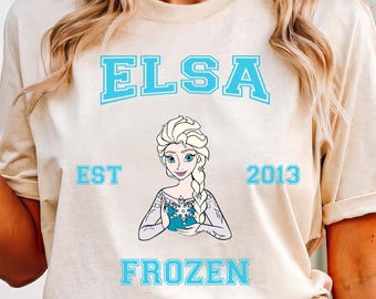 Camiseta Comfort Colors® Disney Frozen, camiseta Princesa Anna Elsa Olaf Kristoff Hans, camiseta Disney a juego