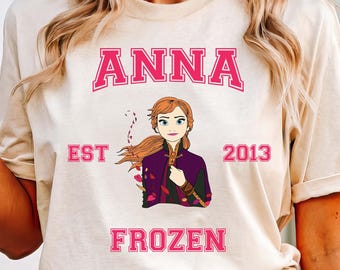 Camiseta Comfort Colors® Disney Frozen, camiseta Princesa Anna Elsa Olaf Kristoff Hans, camiseta Disney a juego