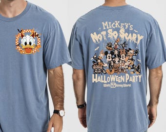 Comfort Colors Mickey and Co Halloween T-shirt, Mickey and Friends Personalized Halloween Shirt, Retro Mickey Not so Scary Tee