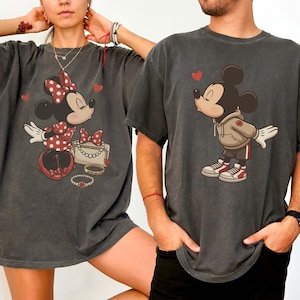 Comfort Colors® Disney Valentines Day Shirt, Mickey and Minnie Couple T-shirt, Lovers   Matching Tee
