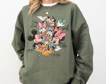 Retro Mickey & Co Sweatshirt 1928: Disneyland Mickey and Friends passendes Shirt