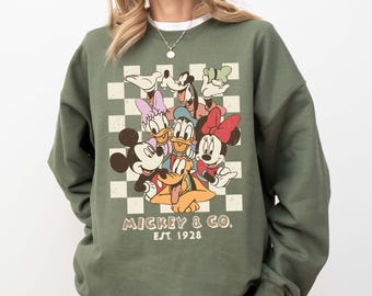 Sudadera retro Mickey & Co 1928: Camiseta familiar a juego de Disneyland