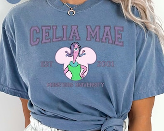 Camiseta de Celia Mae de Disney Monster Inc. de Comfort Colors®, camiseta personalizada de Monster, camiseta a juego para viajes a Disney