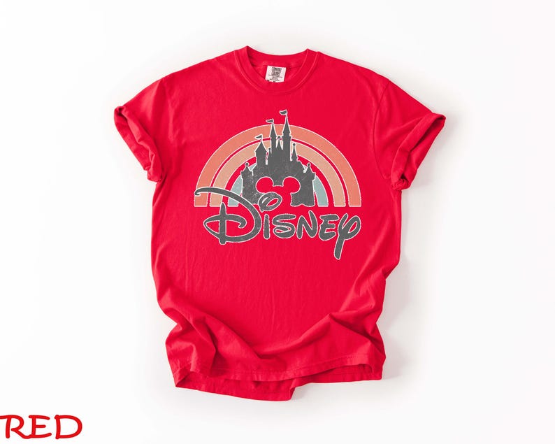 Comfort Colors® Retro Disneyland Rainbow Shirt, Disney Vintage T-shirt image 6