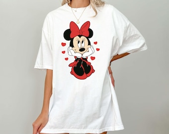 Comfort Colors® Disney Minnie Shirt, Minnie Mouse Heart T-shirt