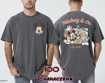 Comfort Colors® Disney Vintage Mickey and Co Shirt, Custom Disney Shirt, Disney Family Shirt, Disney Mickey Mouse Shirt, Disney Trip Shirt