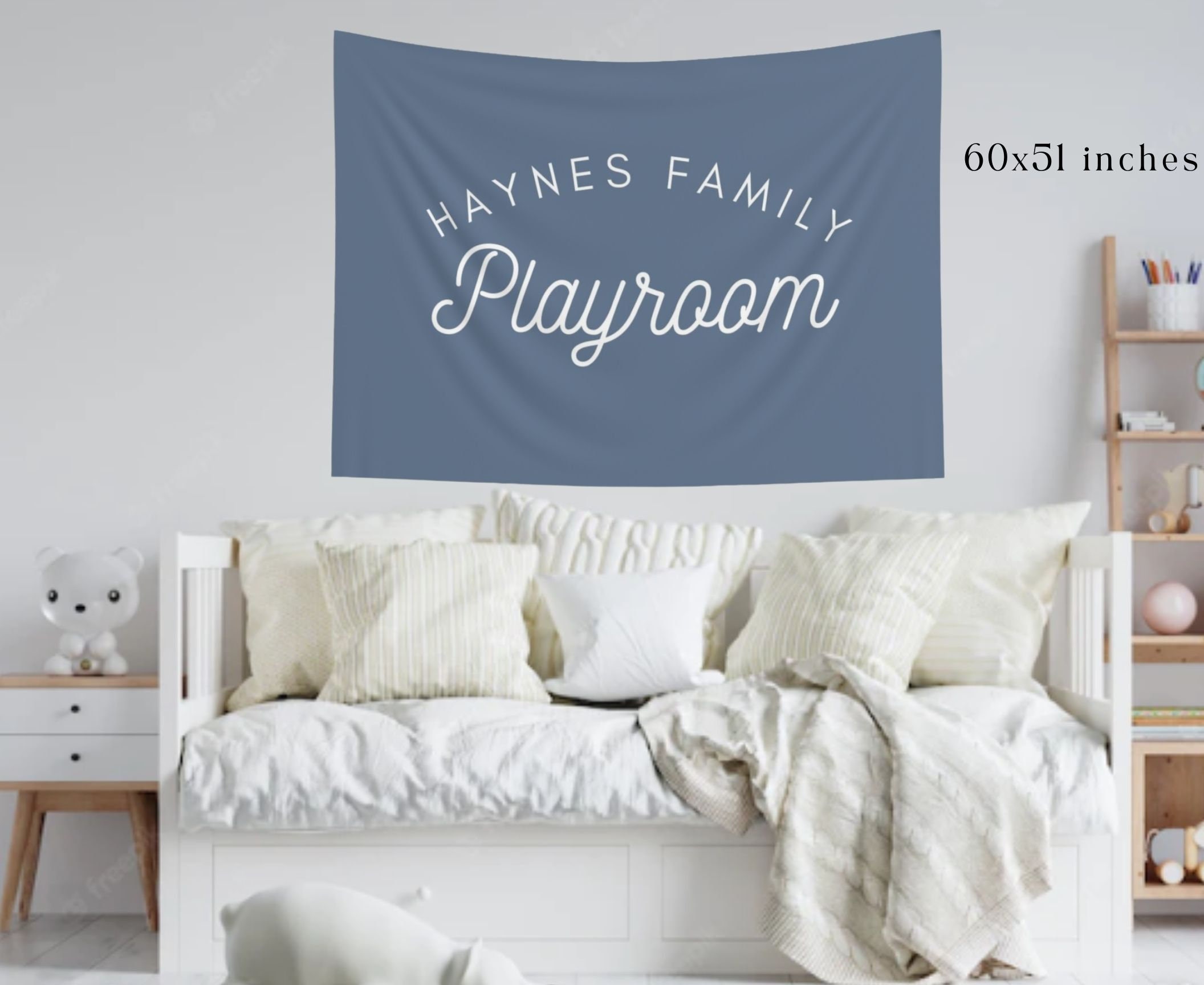 Playroom Sign Kids Banner House Warming Gift Custom Name - Etsy