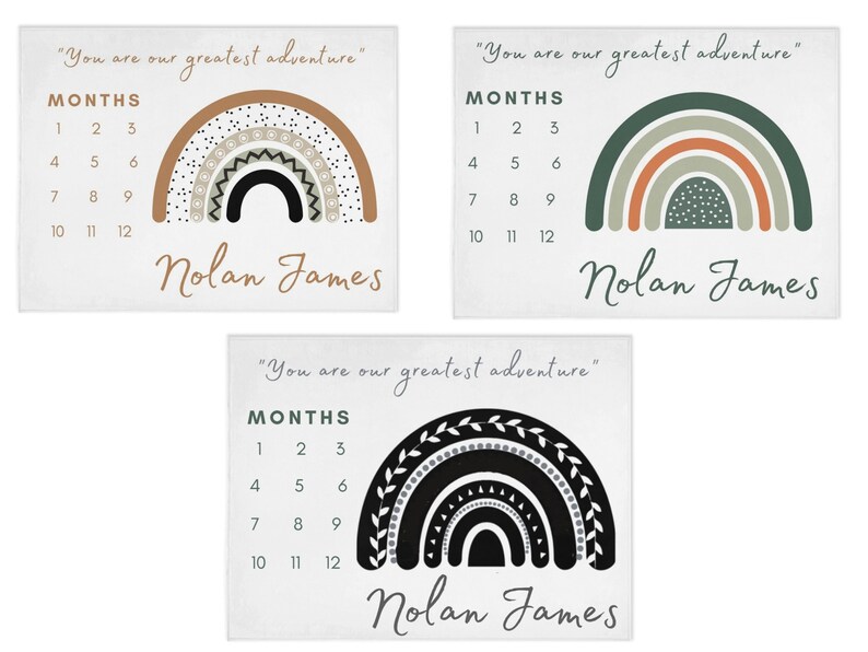 Boy Milestone Blanket Milestone Blanket Boy Milestone Etsy