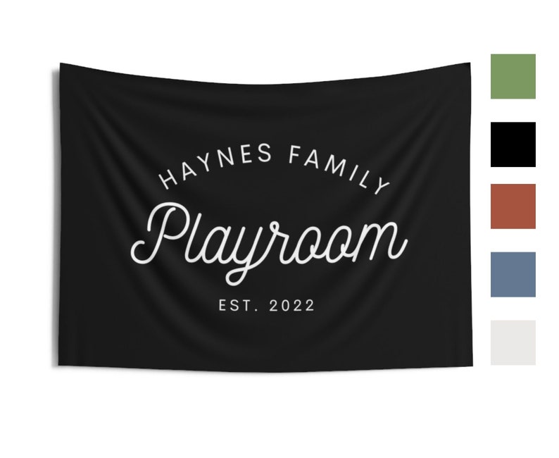 Playroom Sign Kids Banner House Warming Gift Custom Name - Etsy