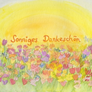 Cartão postal | Obrigado | Obrigado ensolarado | Flores | colorido | do coração | Diga obrigado | Apreciação | Atenção | Sol | obrigado