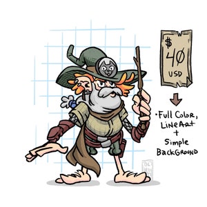 DnD Character Illustration and Full Color Commission