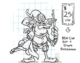 Comisión de bocetos de personajes de DnD