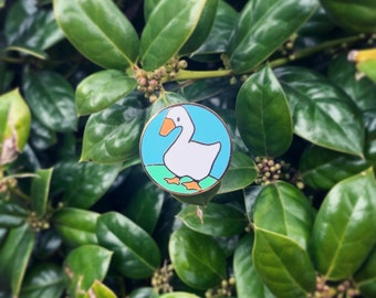 Pin esmaltado de ganso (1 pulgada de diámetro)