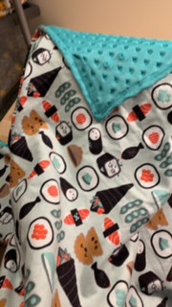 sushi baby blanket