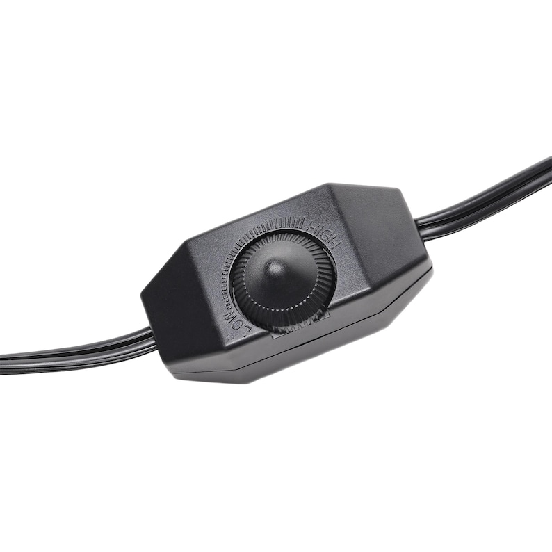 May include: A black electrical cord with a rotary switch that has a knob and markings for "LOW" and "HIGH".