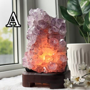Amethyst Lamp, Grade A Crystal Lamp, Spring Home Decor, Purple Amethyst, Dimmable Lamp, Ethically Sourced, Cozy Home Decor, PICK YOUR OWN