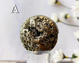 Natural Pyrite Spheres, Ethically Sourced, Abundance and Prosperity - PICK YOUR OWN