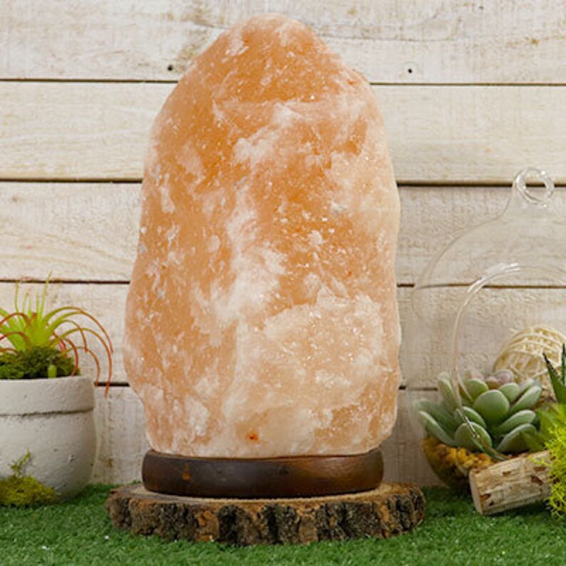 Himalayan Salt Lamp Made From Pure Himalayan Salt Minerals Etsy