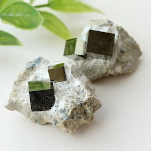 Natural Pyrite Cube on Matrix, Ethically Sourced, Abundance and Prosperity - PICK YOUR OWN