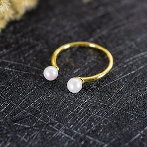 Gold Ring | Pearl Ring | 925 silver ring