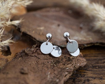 Plate earrings | Silver Earrings | Silver stud earrings