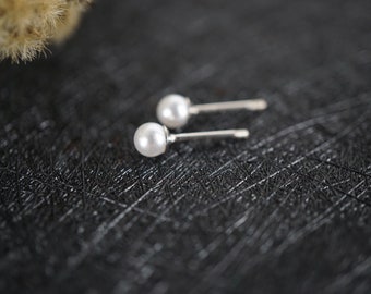 Pearl Earrings | Pearl Studs | silver earrings | Minimalist earrings