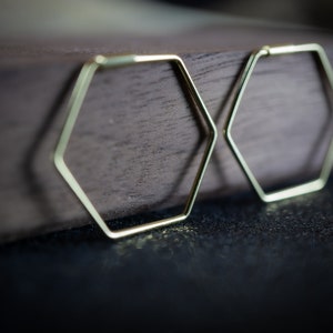 Geometric Hoop Earrings | Silver Earrings | Gold Earrings | Geometric Earrings