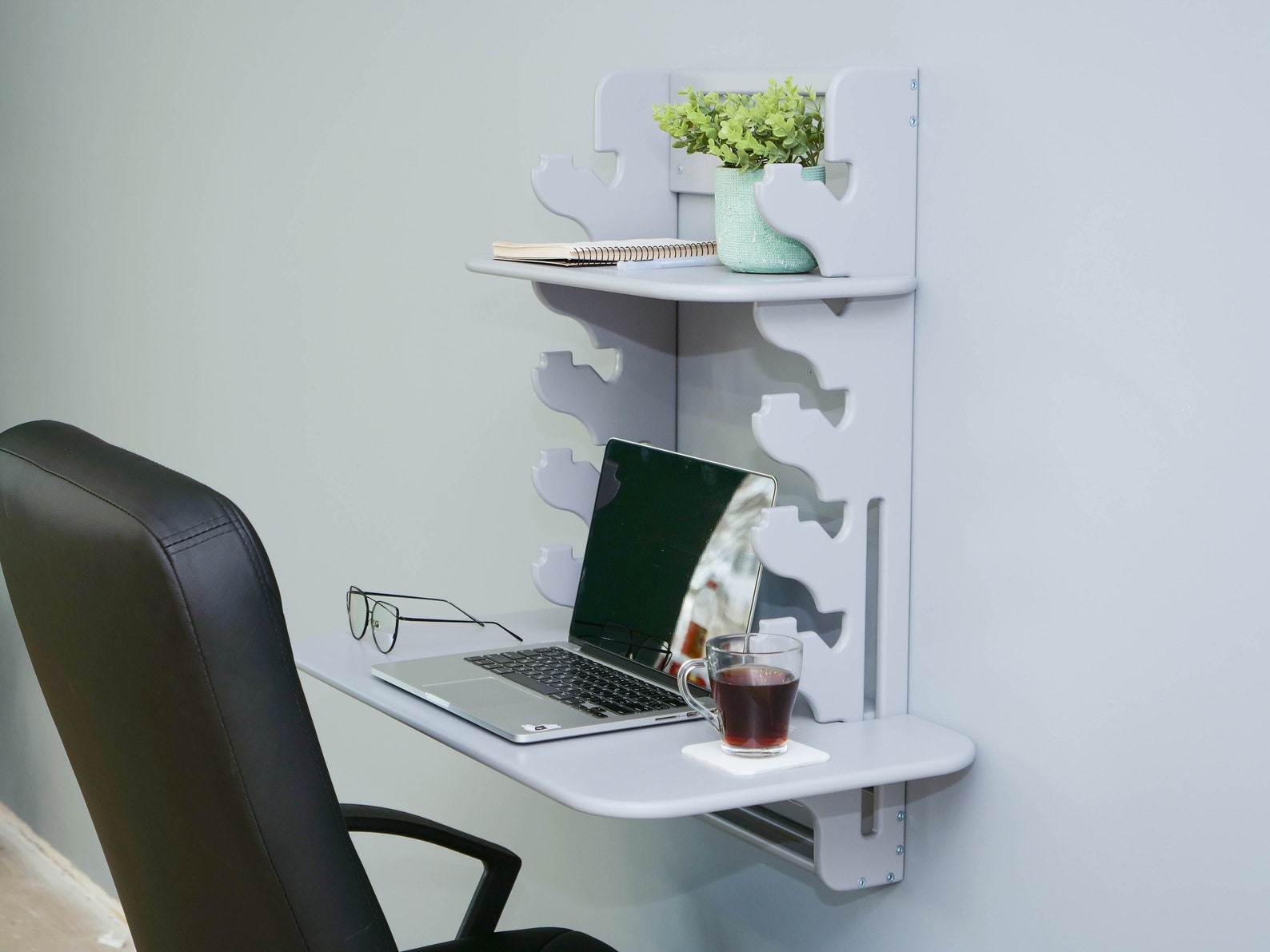 Wall Hanging Desk Table That Saves Space in the Room Wooden Etsy