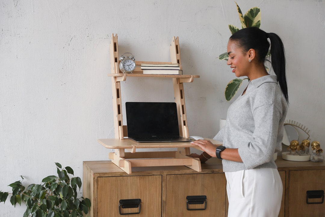 Standing Desk Wall Hanging Laptop Stand Wooden Desk Table for Etsy