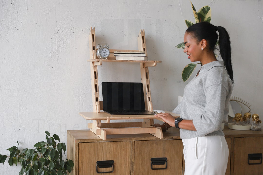 Standing Desk Wall Hanging Laptop Stand Wooden Desk Table for Etsy