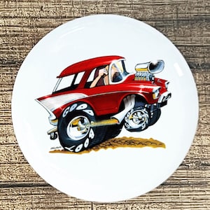 1957 Chevy Red Car Ceramic Knob: Kitchen Cabinet Door Drawer Pull