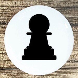 Chess piece pawn home decor ceramic knob kitchen cabinet door or drawer pull white