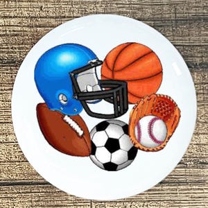Sports Balls Ceramic Knob: Home Decor Drawer Pull