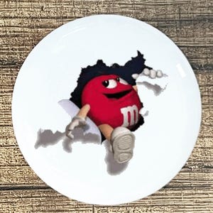 Red M&M Ceramic Knob - Kitchen Cabinet Door Drawer Pull