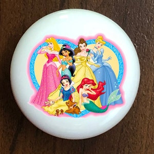 Princess Ceramic Knob: Kids Room Decor, Cabinet Drawer Pull