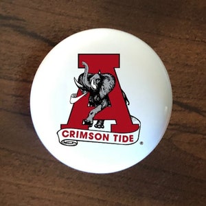 ALABAMA TIDE home decor ceramic knob kitchen cabinet door or drawer pull white