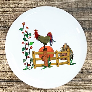 Rooster Ceramic Knobs: Farmhouse Kitchen Cabinet Drawer Pulls, Set of 4