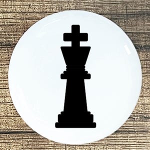 White Ceramic King Chess Piece Drawer Pull – Home Decor Knob