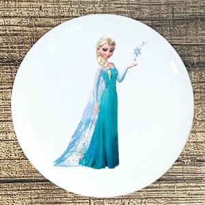 Princess Elsa Frozen home decor ceramic knob kitchen cabinet door or drawer pull white