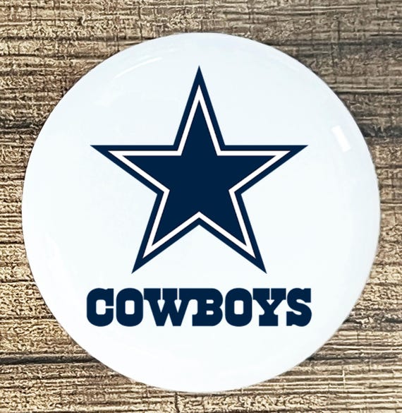 COWBOYS home decor ceramic knob kitchen cabinet door or drawer pull whiteDrawer Pull