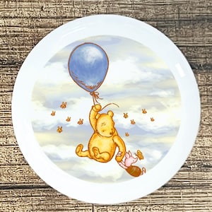 Pooh & Piglet Ceramic Knob: Blue Balloon Drawer Pull
